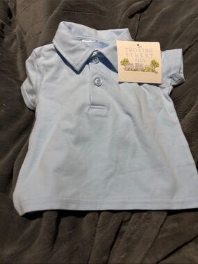 Trotters Baby Blue Polo Shirt for Kids